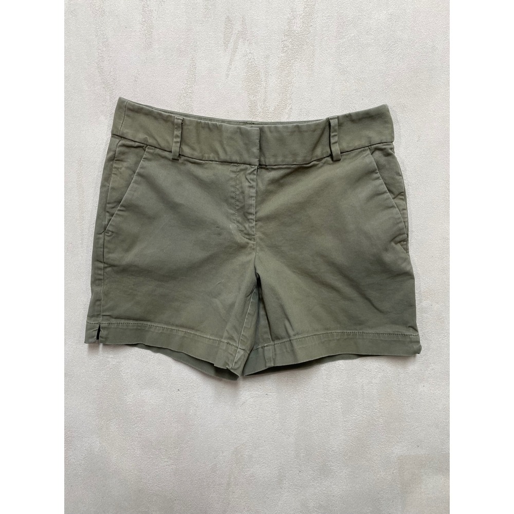 LOFT The Riviera Short Womens 6 Khaki Green Chino Cotton Stretch Mid Rise 5"